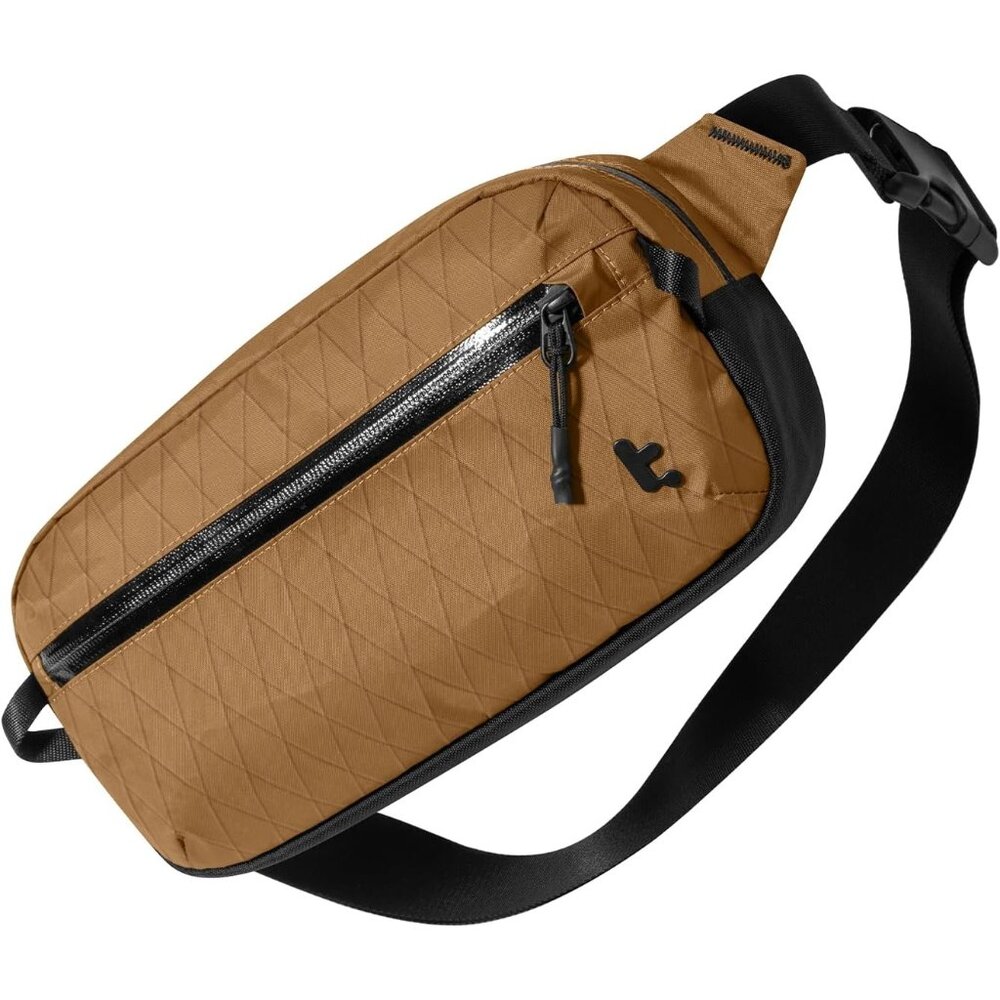 〽️Men Crossbody Bag Brown Casual Minimalist Chest Shoulder Pack Lightweight